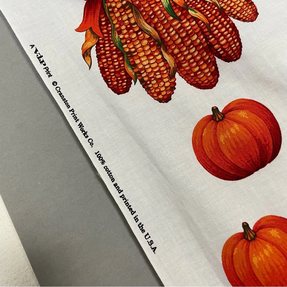 Vintage Autumn Applique No-Sew Crafting Fabric Panel Halloween Thanksgiving #K31